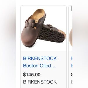 Birkenstock Boston Clogs brown leather